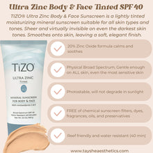 Load image into Gallery viewer, Ultra Zinc Body & Face Tinted SPF 40